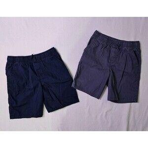 Wonder Nation Boys L (10-12) Gray & Blue Elastic Waist Pockets Drawstring Shorts